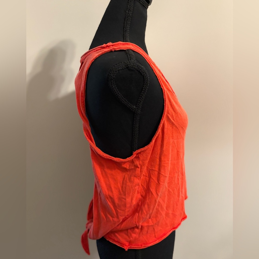 Free People Orange Sleeveless Crop Tank Top - Picture 3 of 8